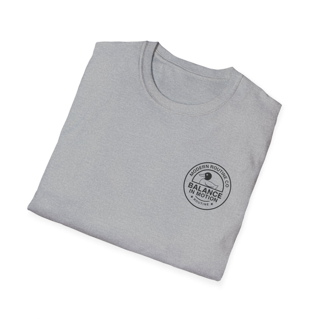 Balance In Motion T-Shirt — Modern Routine Co. Duck Logo