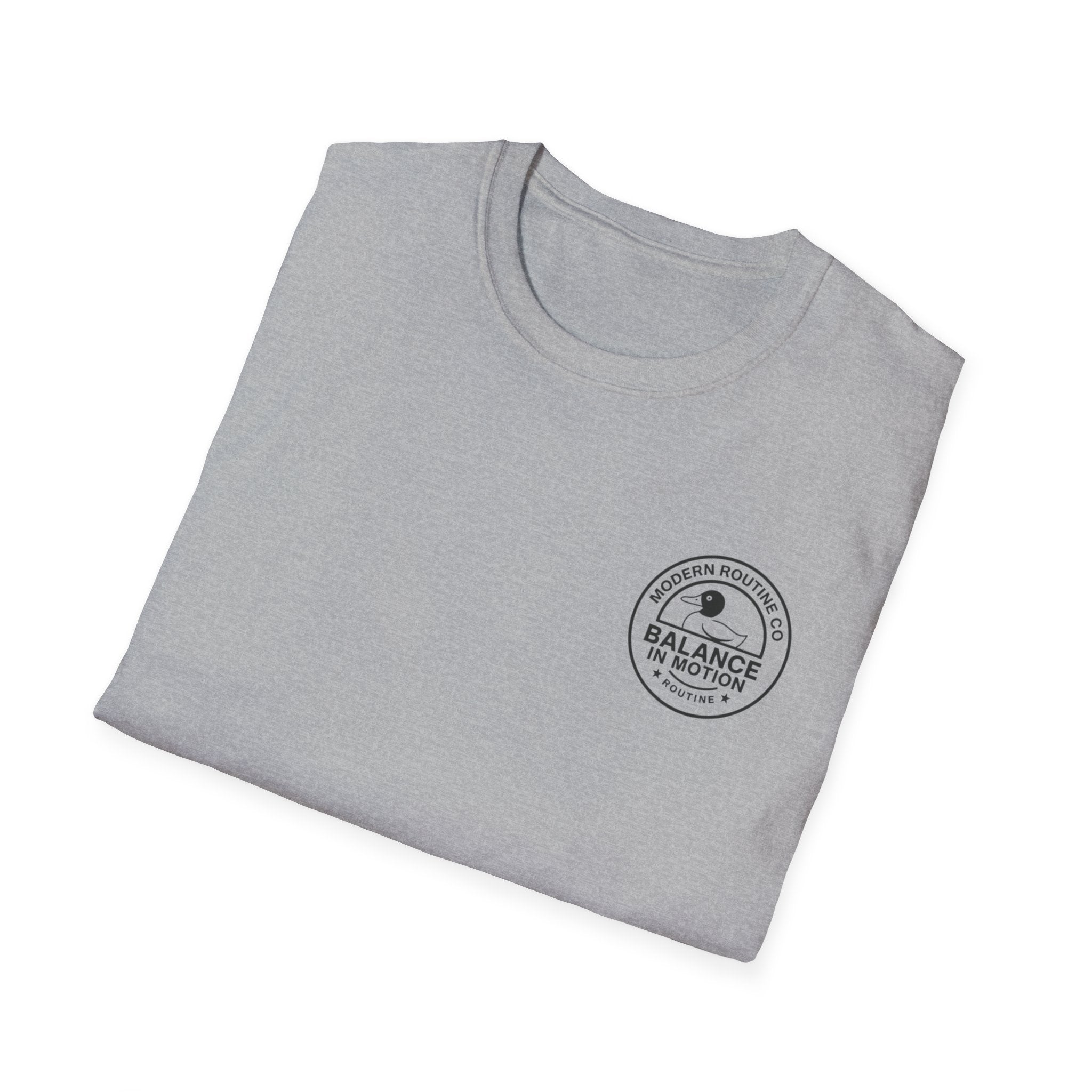 Balance In Motion T-Shirt — Modern Routine Co. Duck Logo