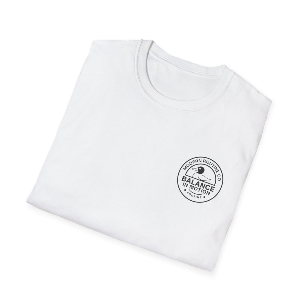 Balance In Motion T-Shirt — Modern Routine Co. Duck Logo
