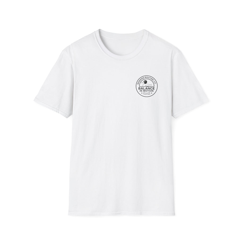 Balance In Motion T-Shirt — Modern Routine Co. Duck Logo