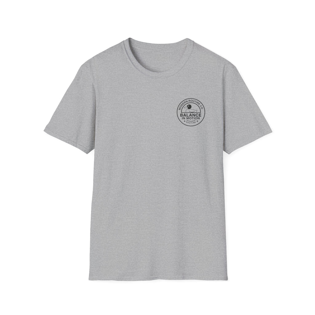 Balance In Motion T-Shirt — Modern Routine Co. Duck Logo