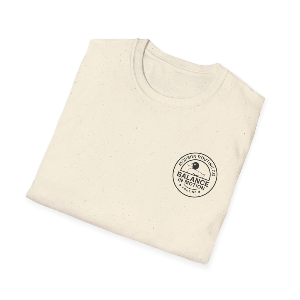 Balance In Motion T-Shirt — Modern Routine Co. Duck Logo